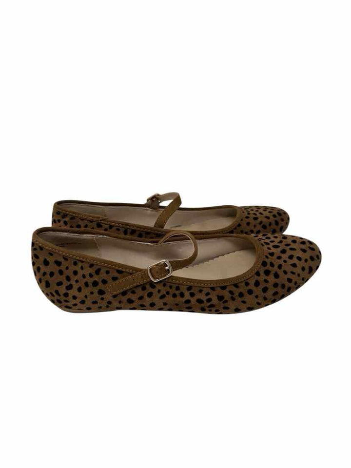 Shoe Size 8.5 ISAAC MIZRAHI Brown Print Flats