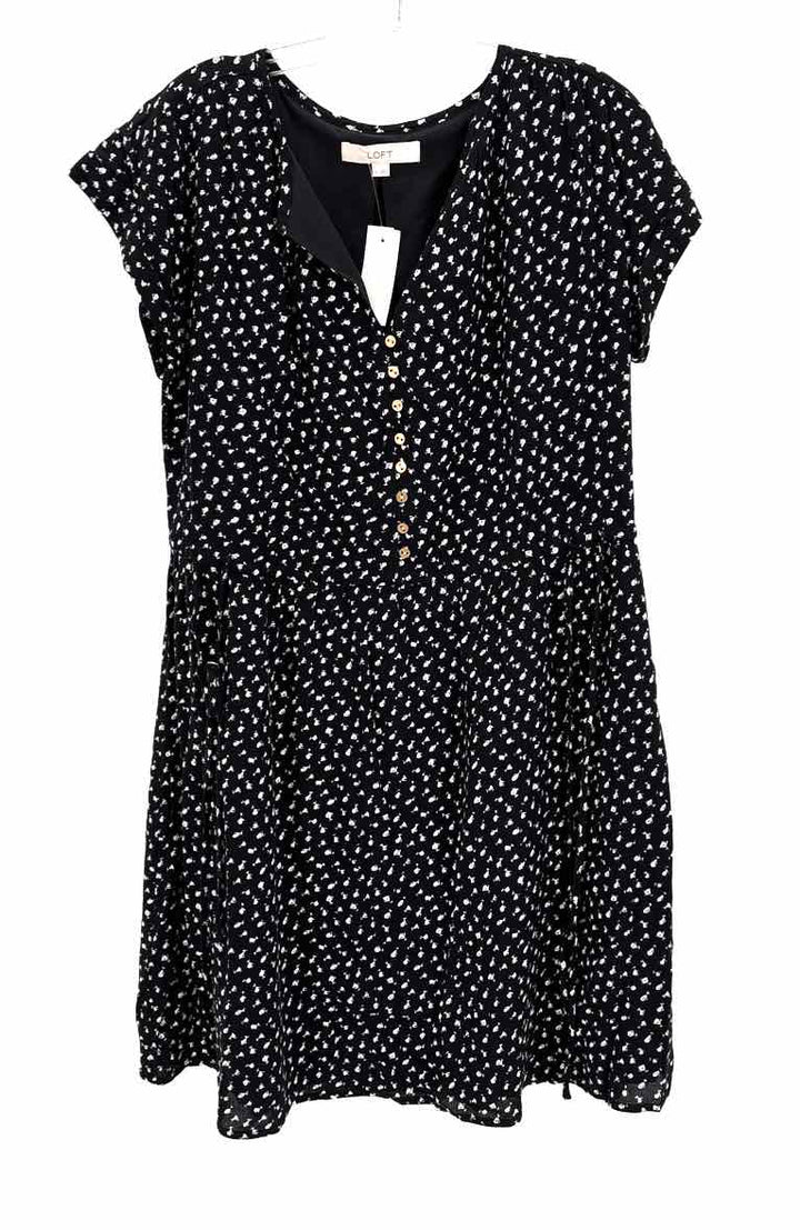 Size S LOFT Black/White Dress