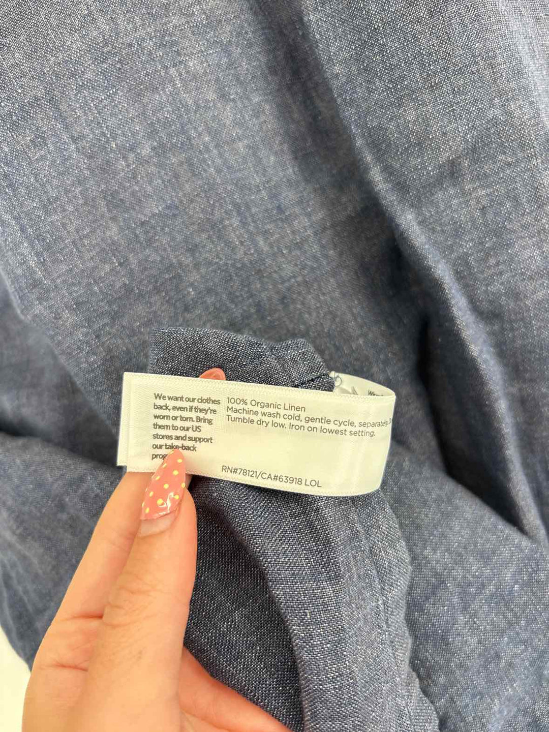 Size L Eileen Fisher Denim Dress