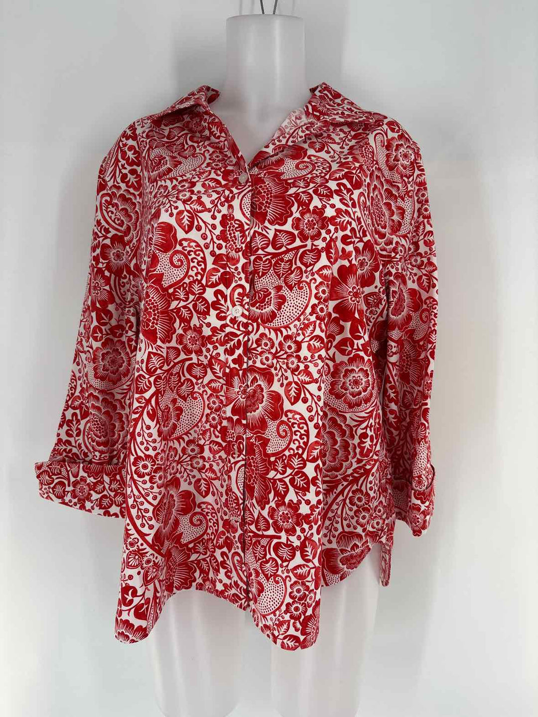 Size XL Chico's Red Print Shirt