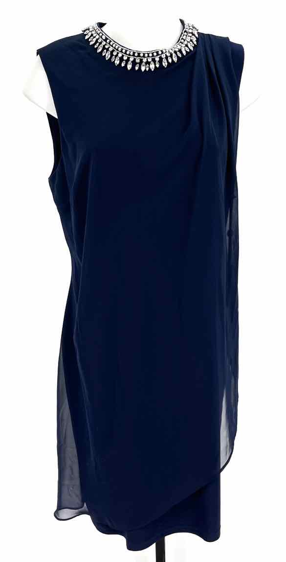 Size 14 Adrianna Papell Navy Dress