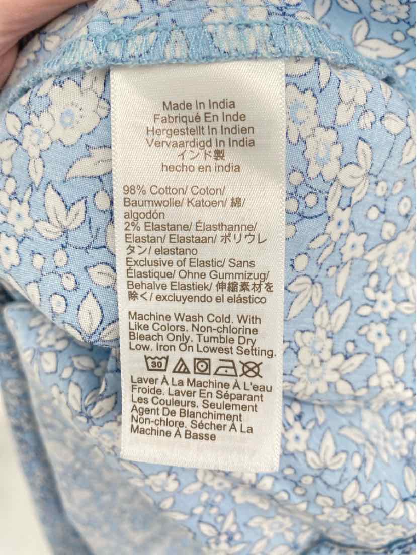 Size 4 J Crew Blue Print Dress
