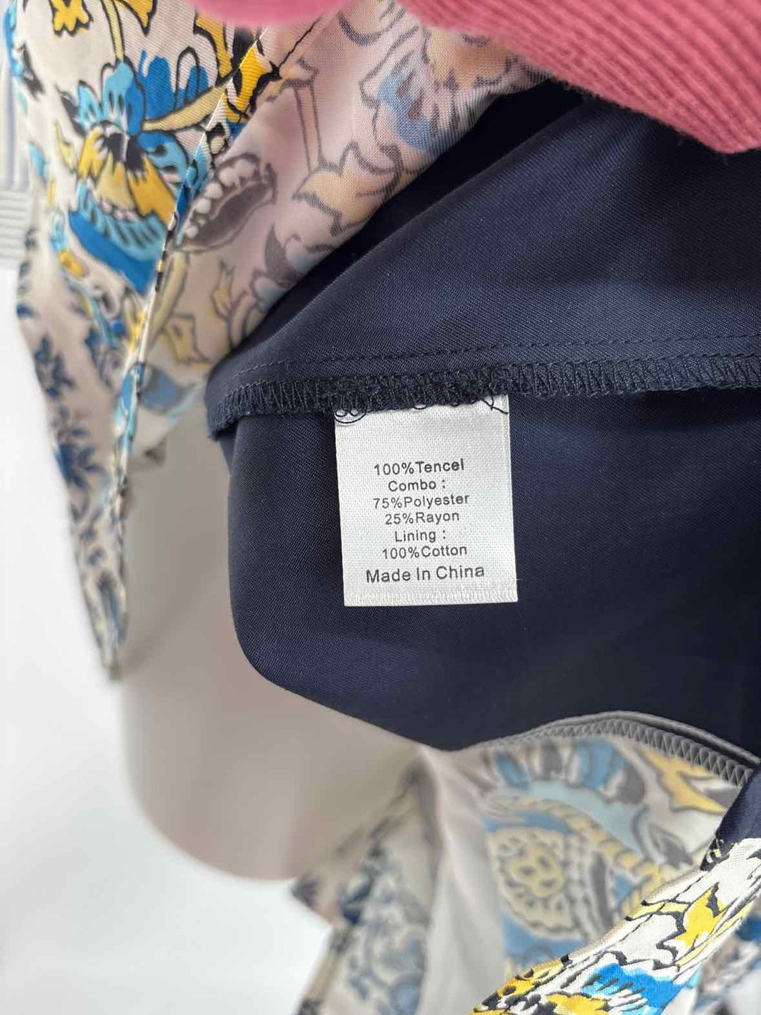 Size L TUCKERNUCK Navy Print Dress