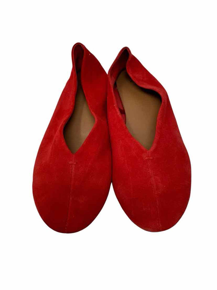 Shoe Size 9 ZARA Red Leather Flats