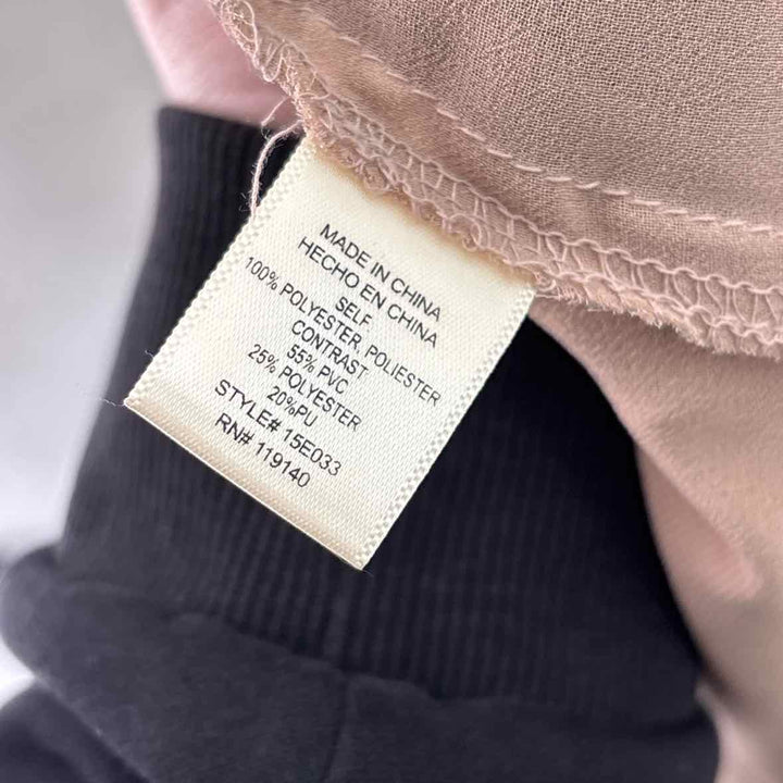 Size S D & CO Tan Faux Leather Sateen Jacket