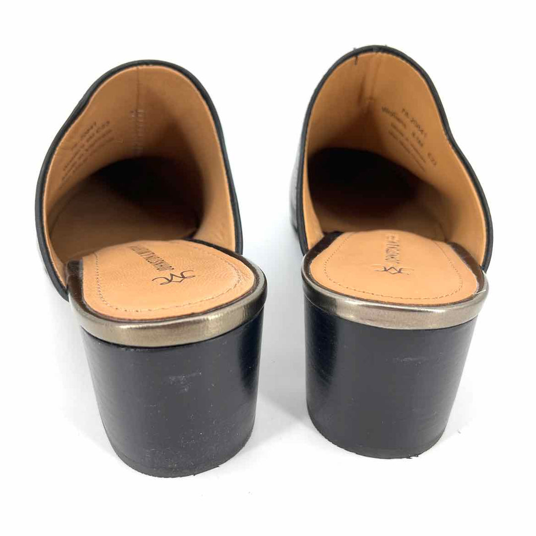 Shoe Size 8.5 JOHNSTON & MURPHY Black Leather Mules