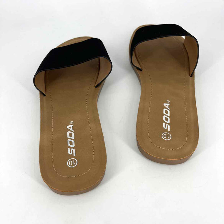 Shoe Size 10 SODA Black Sandals