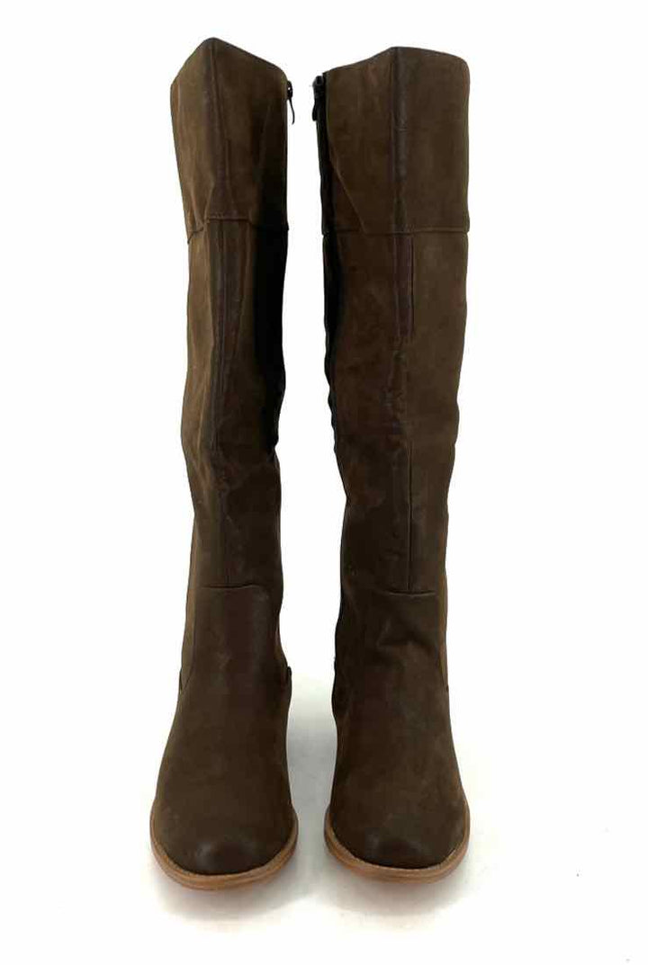 Shoe Size 10 ELOQUII Brown Faux Leather Boots
