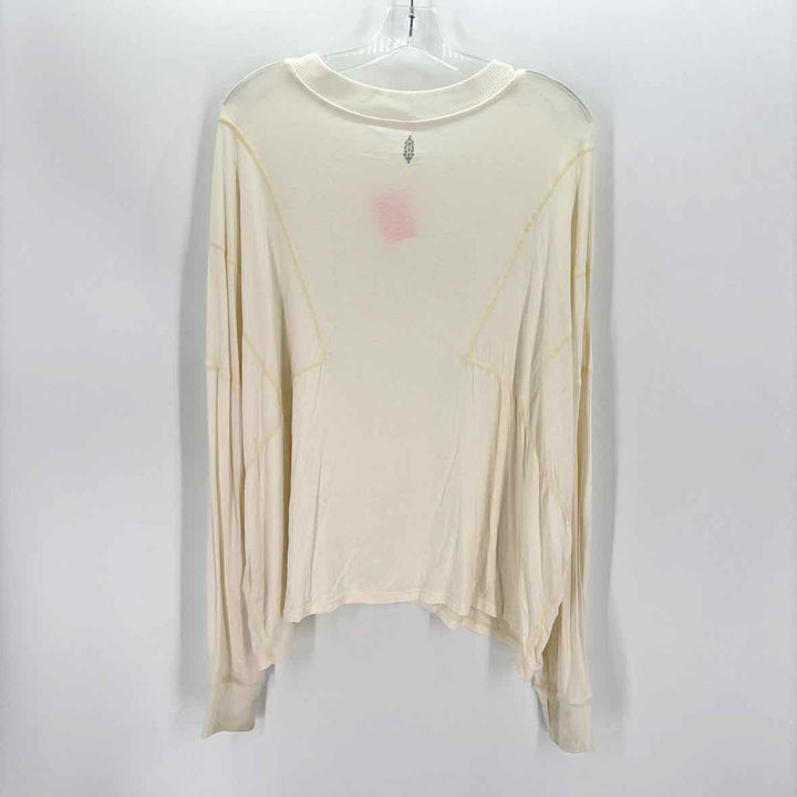 Size L FREE PEOPLE Ivory Cotton Shirt