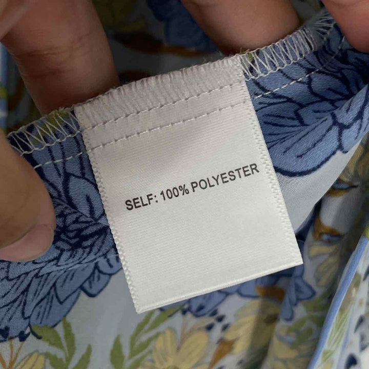 Size M ROSE + OLIVE Blue Print Shirt