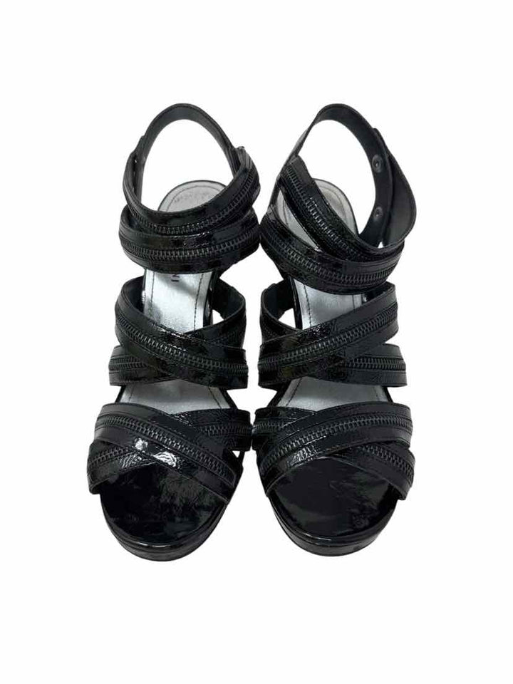 Shoe Size 10 Gianni Bini Black PATENT Sandals