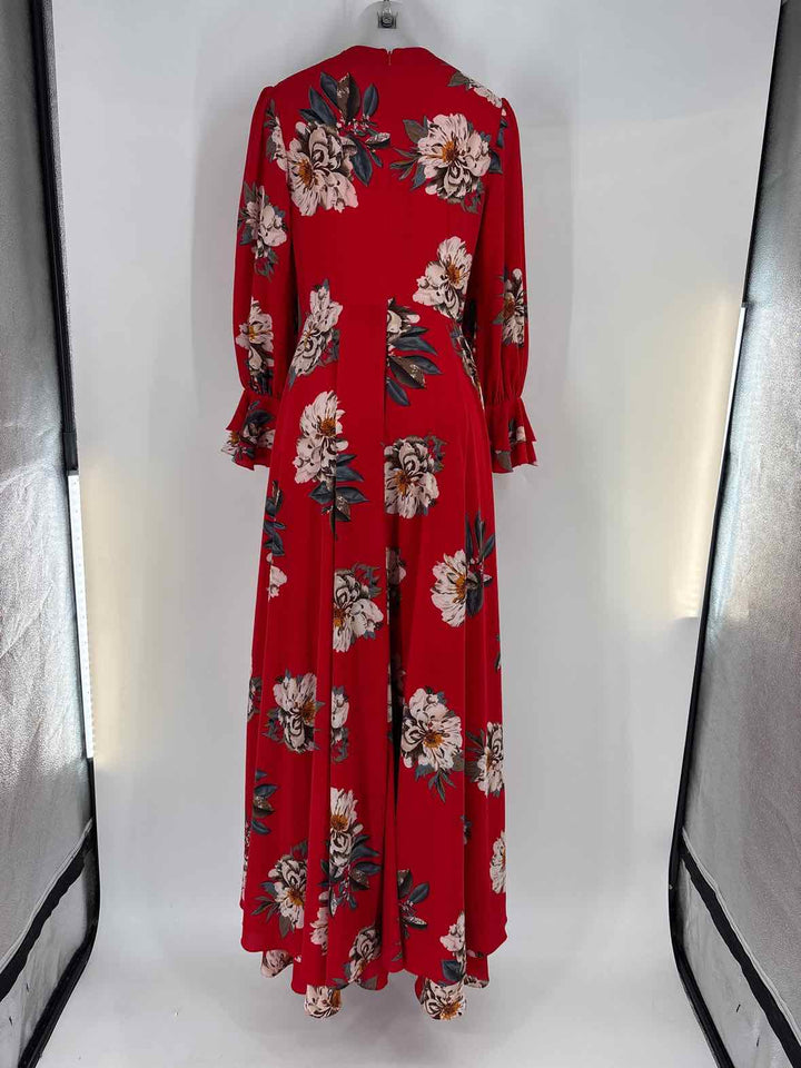 Size 10 Red Print Dress