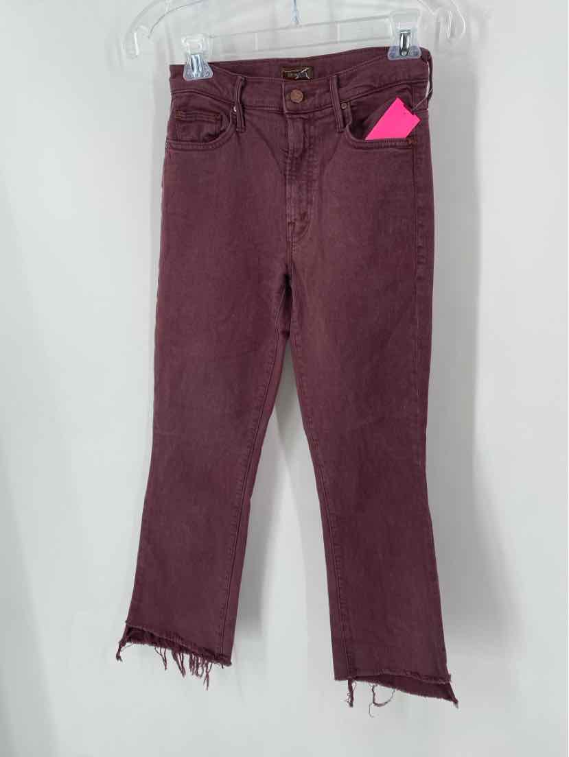 Size 26 MOTHER Burgundy Pants