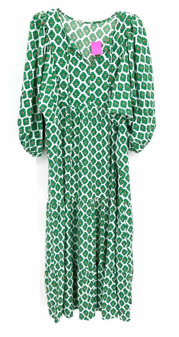Size L Green Print Dress