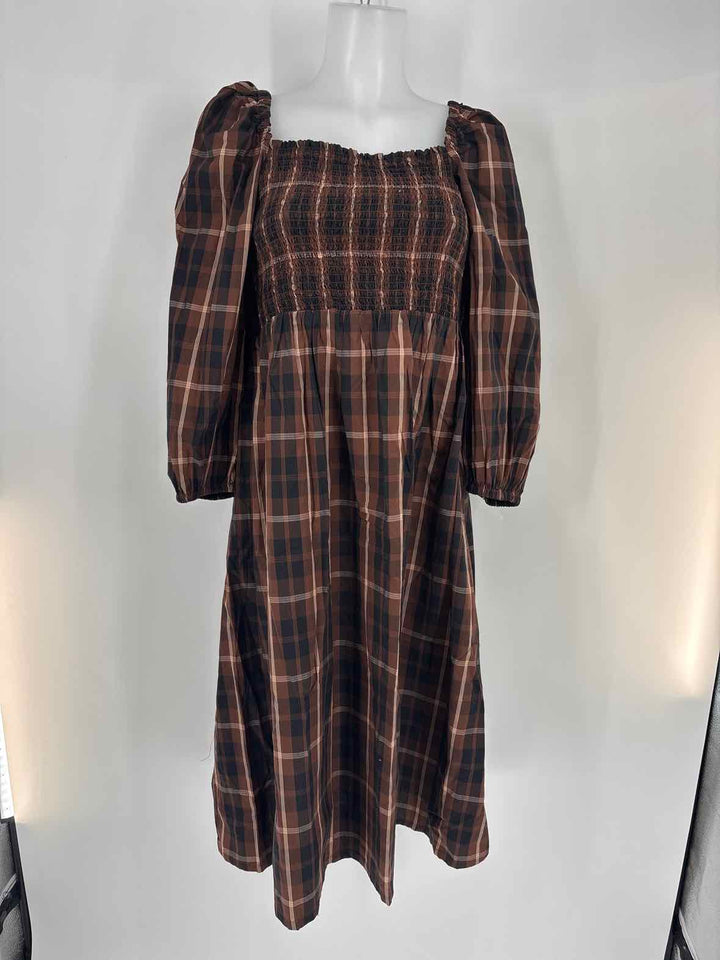 Size L J Crew Brown Dress