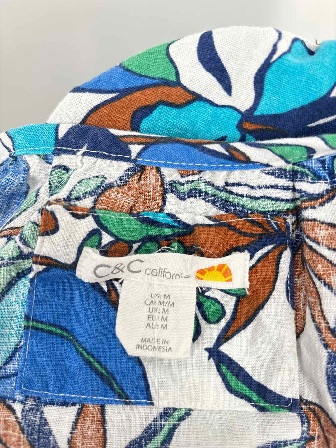 Size M C&C Blue Print Dress