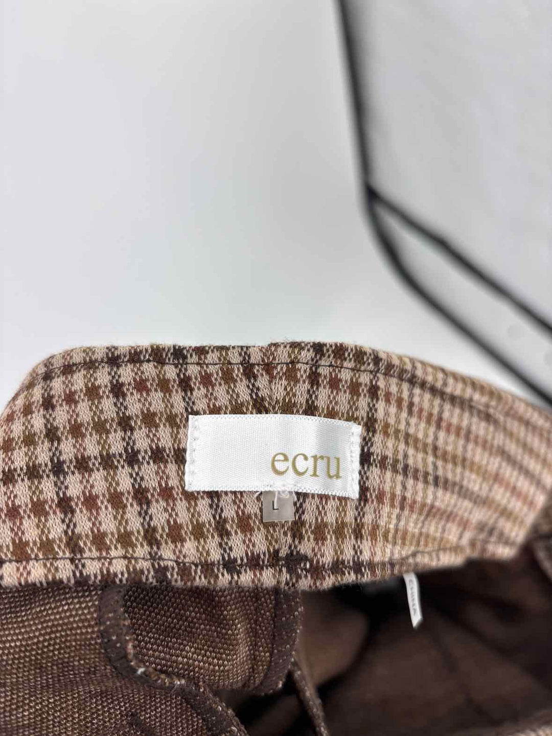 Size L ECRU Brown Print Skirt