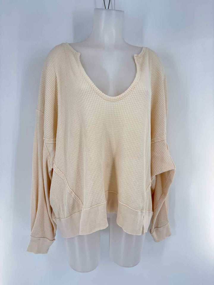 Size M WE THE FREE Ivory Knit Shirt
