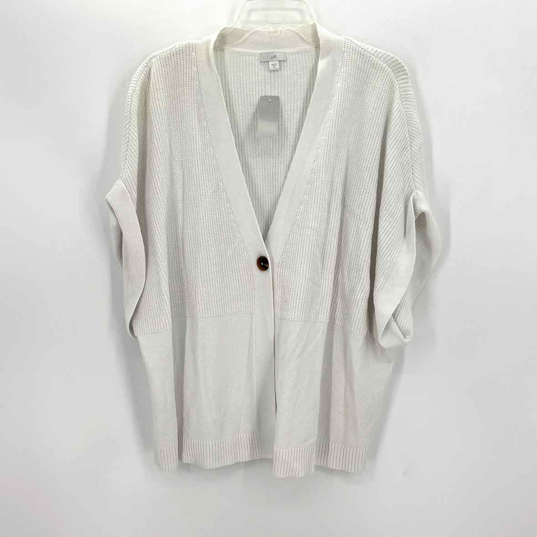 Size 2X J JILL White Knit Cardigan