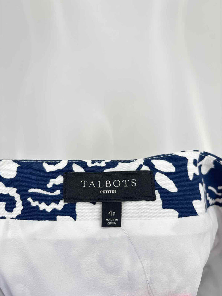 Size 4 Talbots Navy Print Skirt