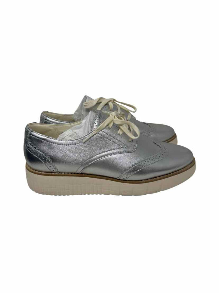 Shoe Size 9 Cole Haan Silver Leather Flats