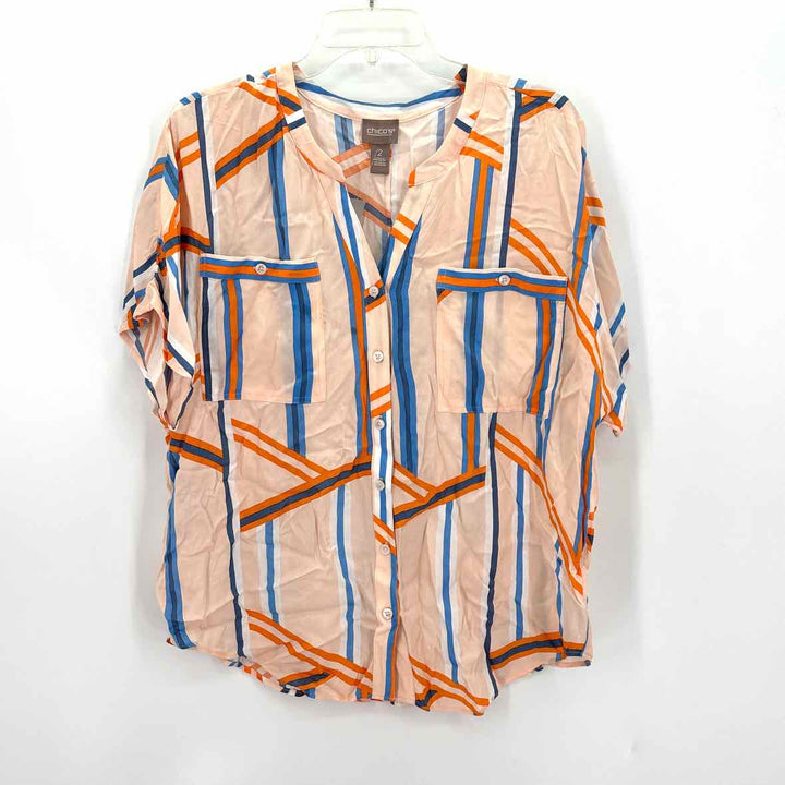 Size L Chico's Peach Shirt