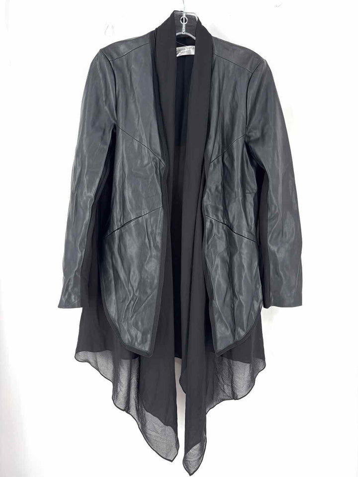 Size S PATRIZIA LUCA Black Leather Jacket