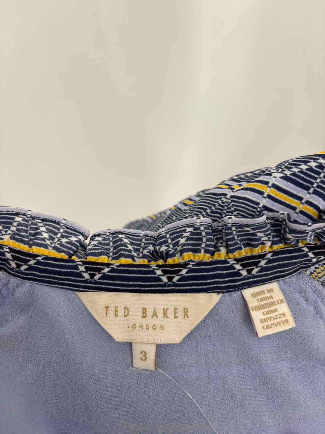 Size 36 TED BAKER Blue Print Shirt
