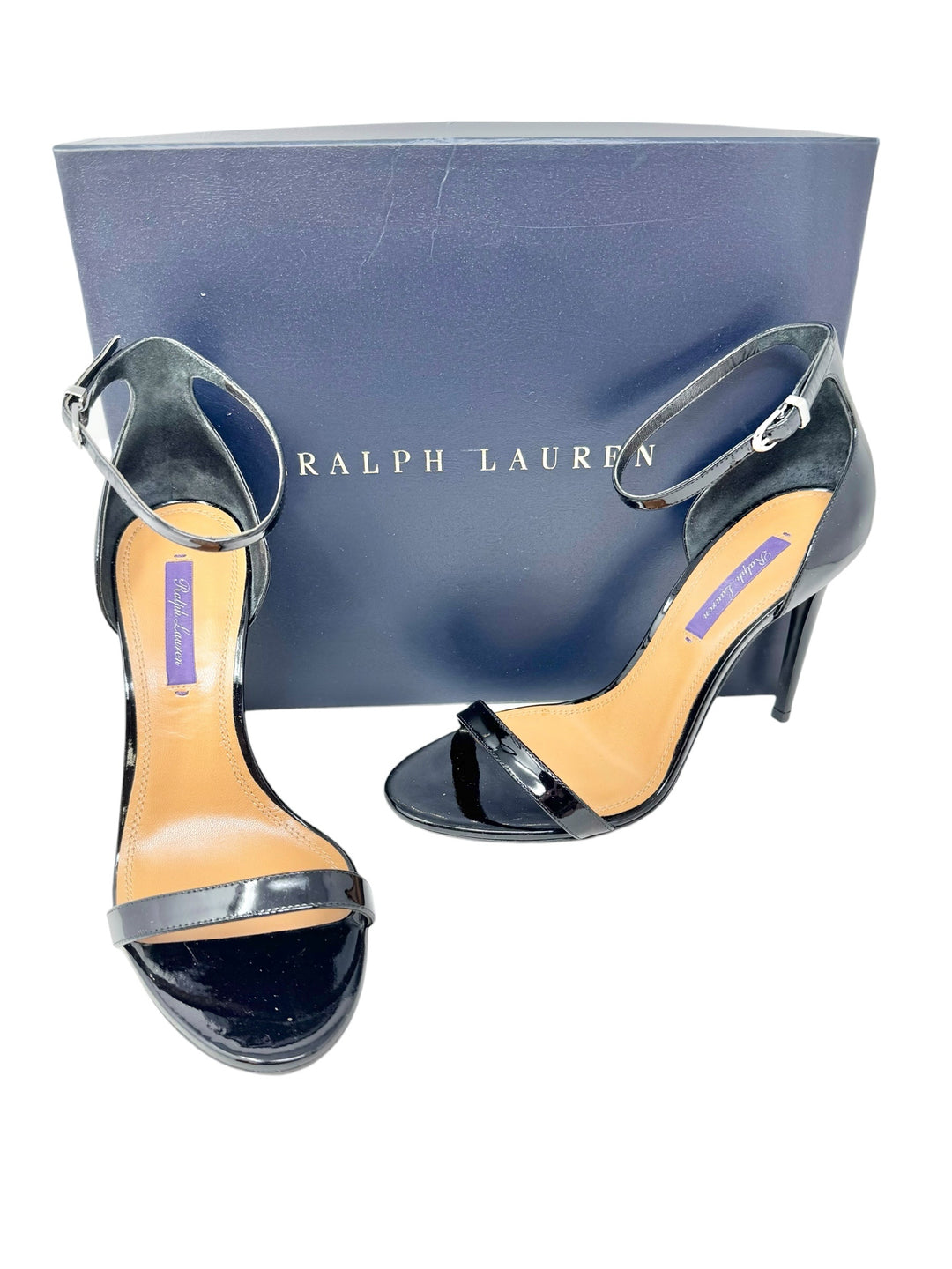 Shoe Size 37.5 RALPH LAUREN Black Patent Pumps