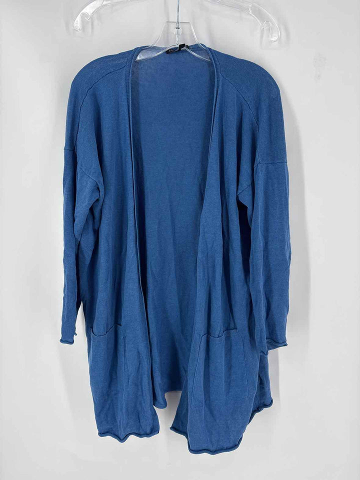 Size XL Eileen Fisher Blue Knit Cardigan