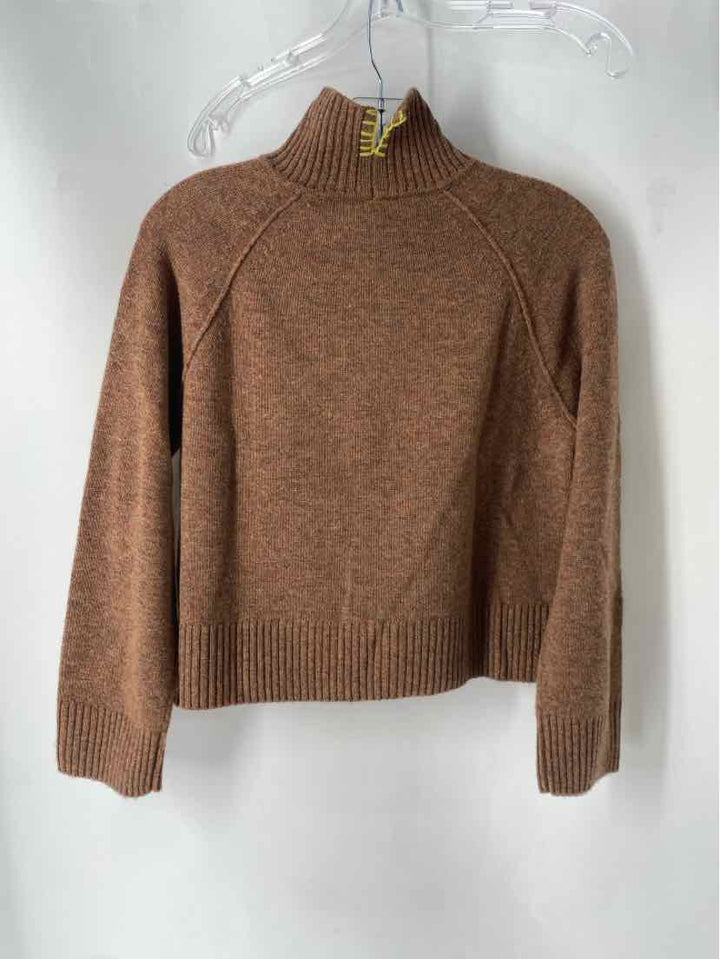 Size XS LILLA P Brown Knit Sweater