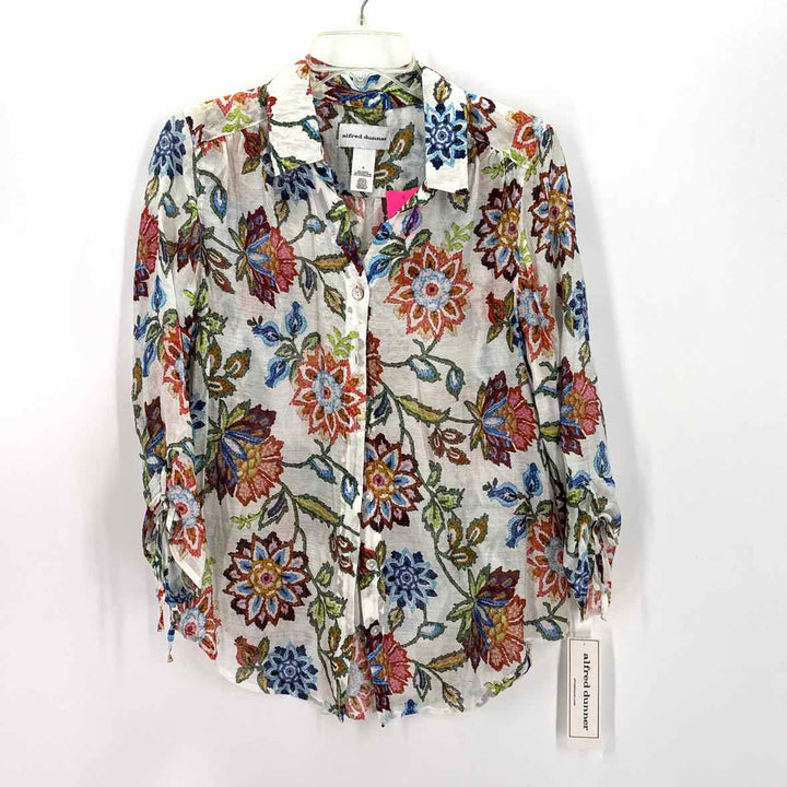 Size S ALFRED DUNNER White Print Shirt