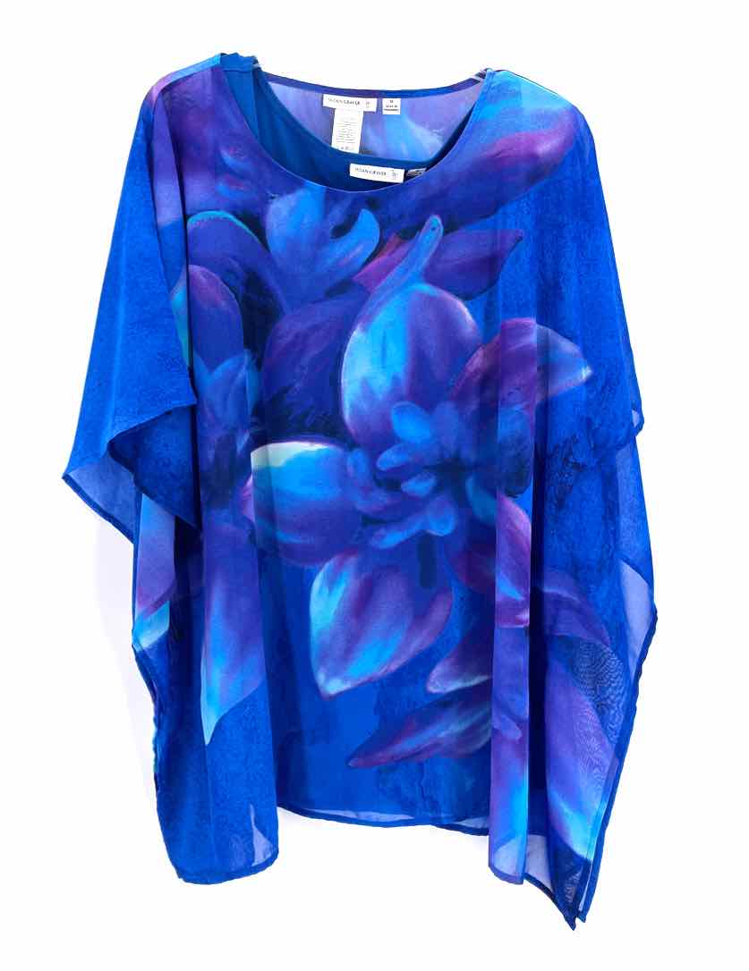 Size M SUSAN GRAVER Blue Shirt