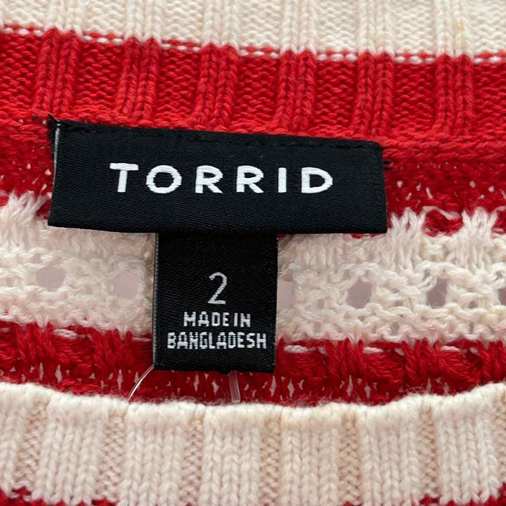 Size 2X Torrid Red Print Shirt