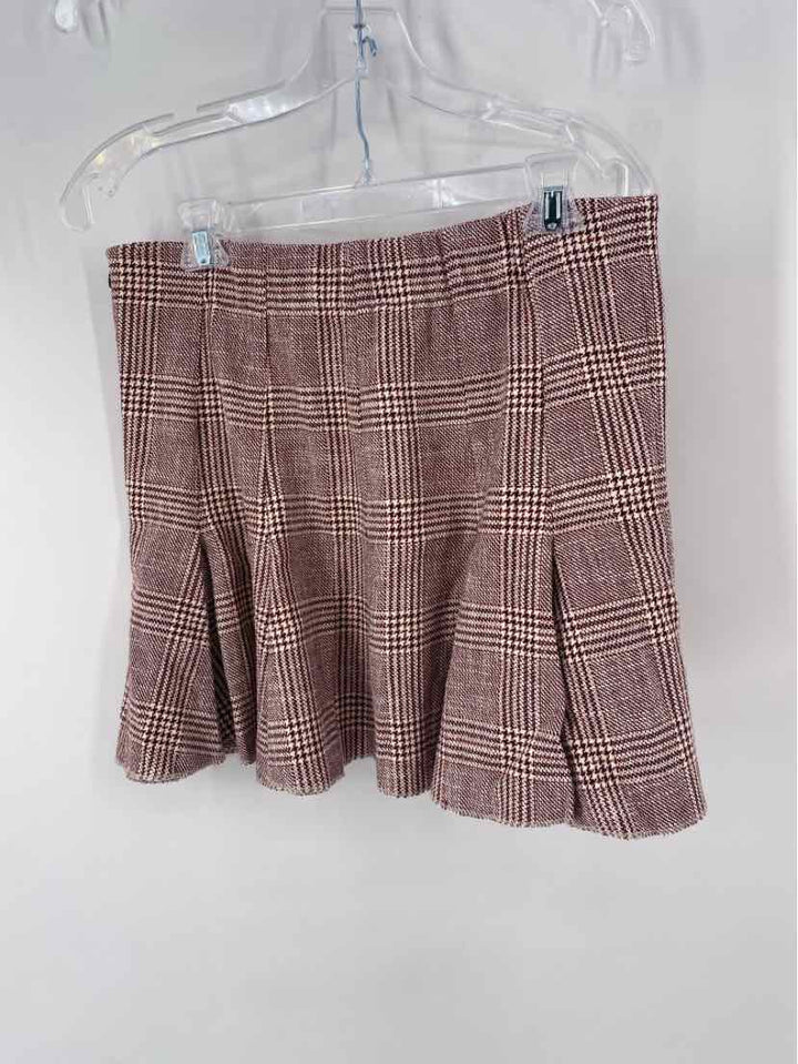 Size 40 MAJE Burgundy Tweed Skirt