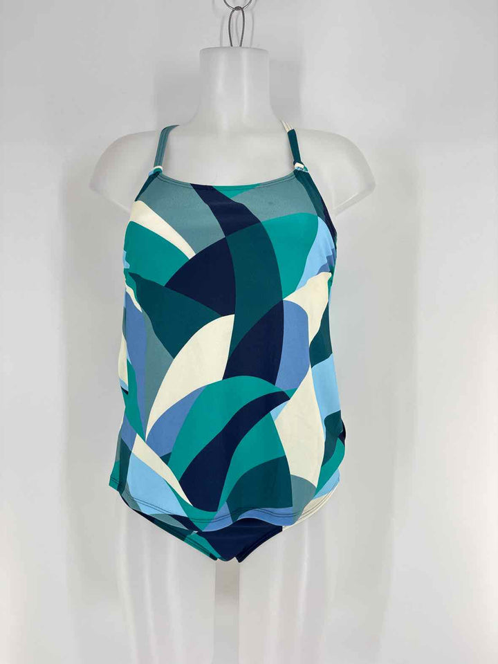 Size 8 Blue Print Swimsuit