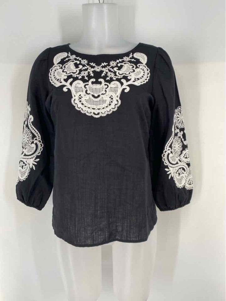 Size XS Talbots Black/White Shirt