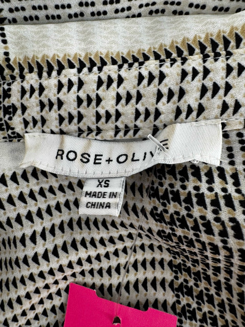 Size XS ROSE + OLIVE Cream Shirt