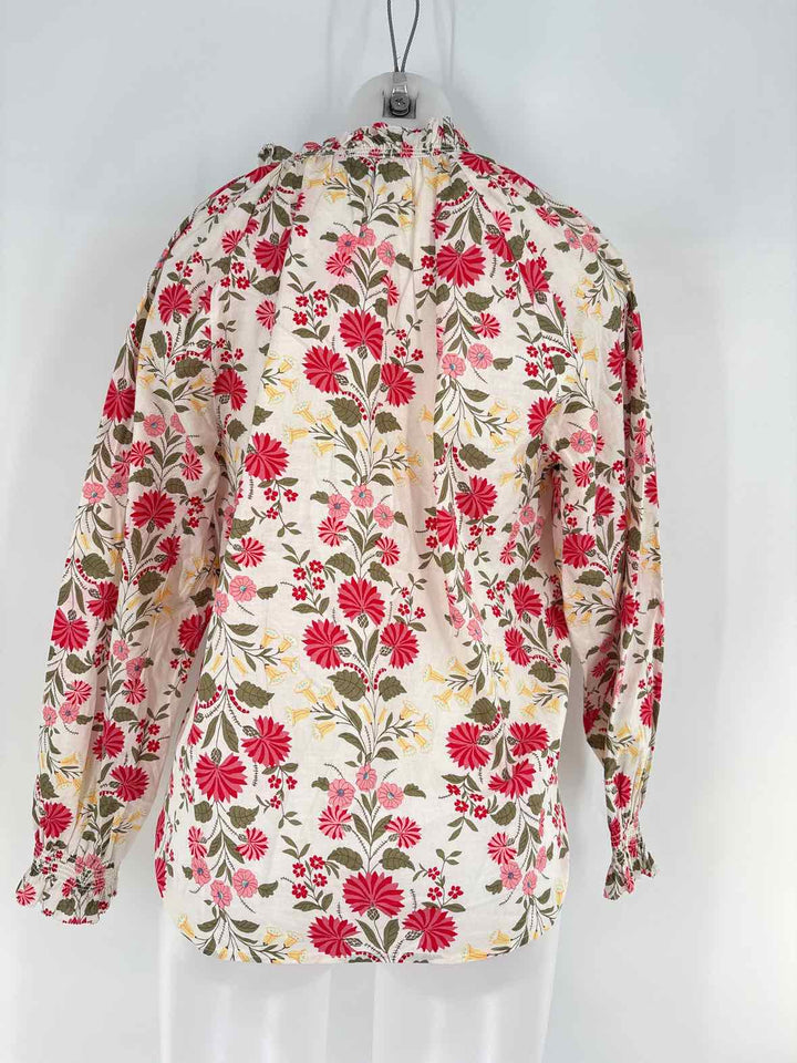 Size L Talbots White Print Shirt