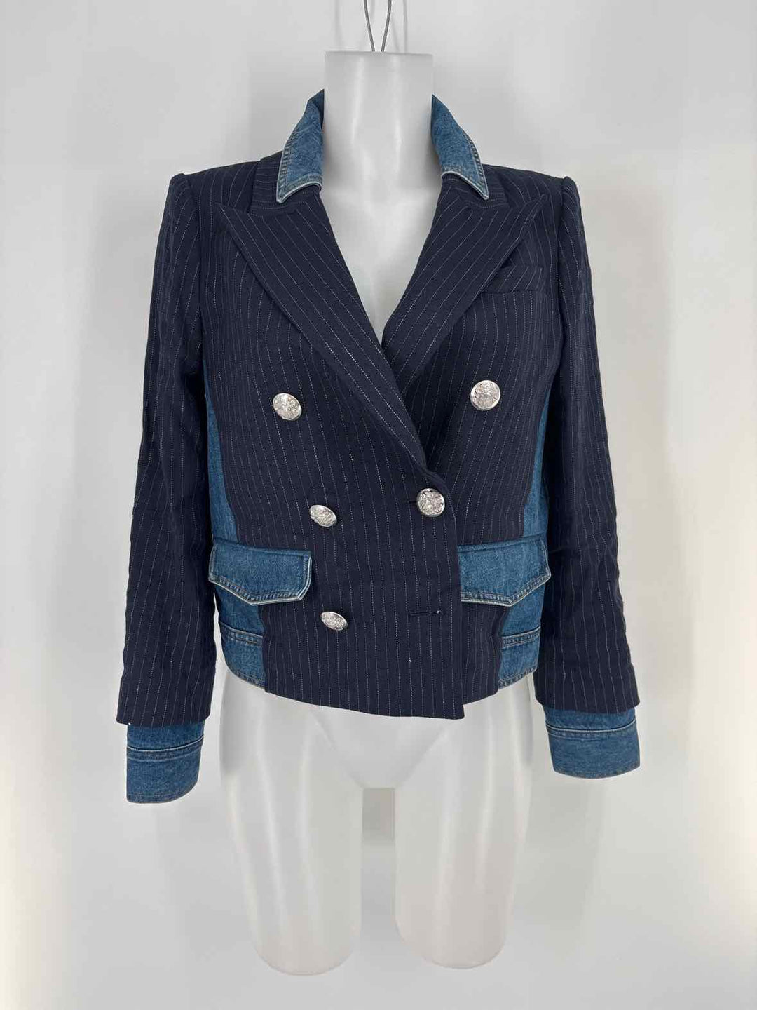 Size 8 VERONICA BEARD Navy Print Jacket