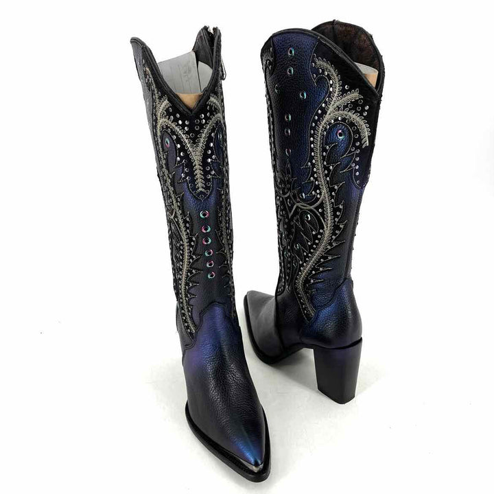 Shoe Size 9.5 Black Leather Boots