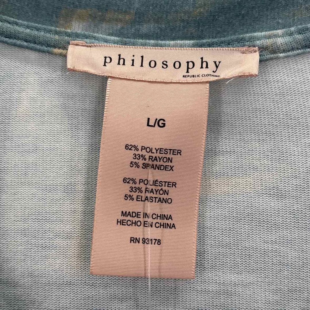 Size L PHILOSPHY Light Blue Shirt