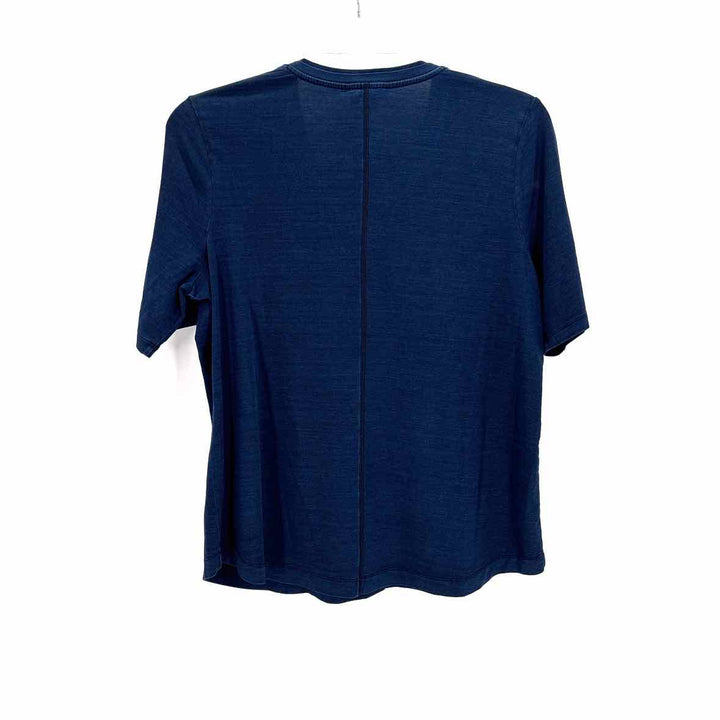Size L Chico's Navy Cotton Knit Shirt