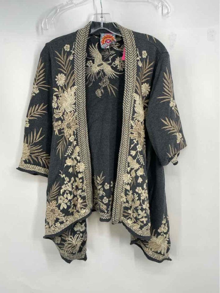 Size M Johnny Was Gray Cardigan