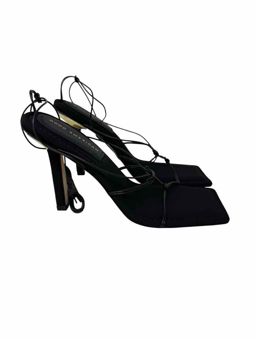 Shoe Size 10 GOOD AMERICAN Black Leather Pumps