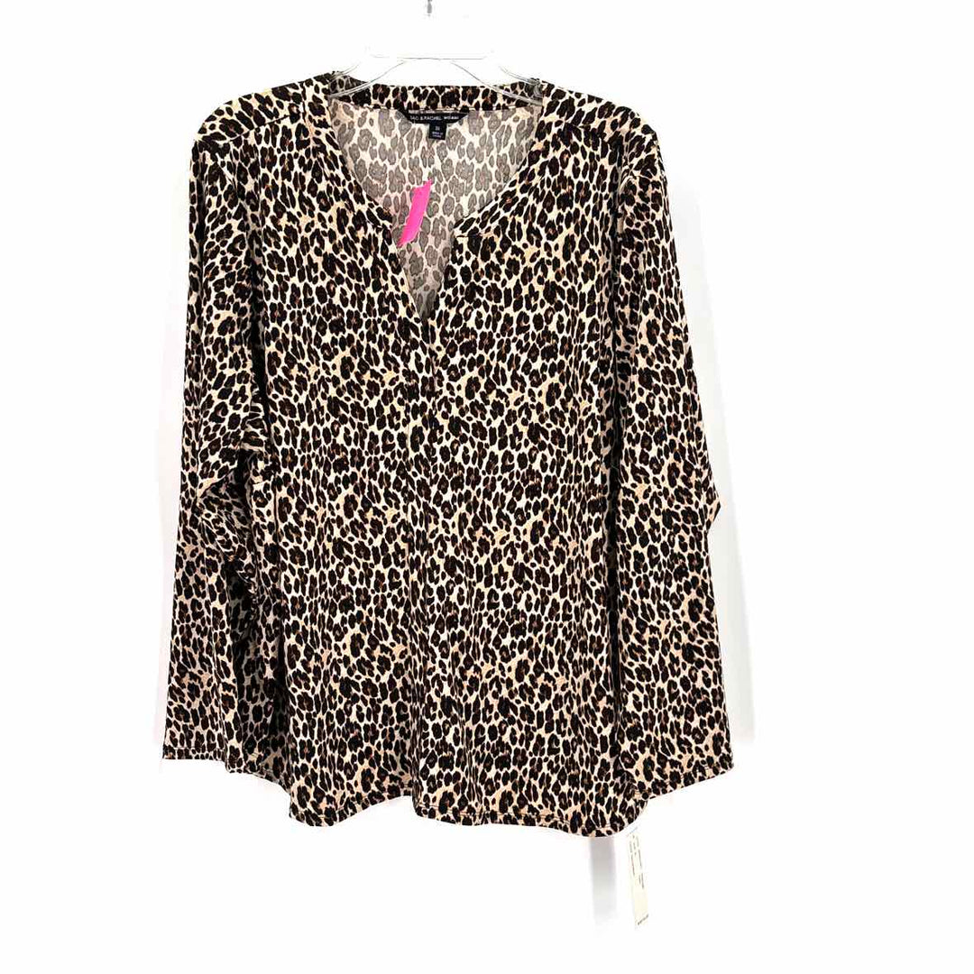 Size 3X ZAC & RACHEL Tan Shirt