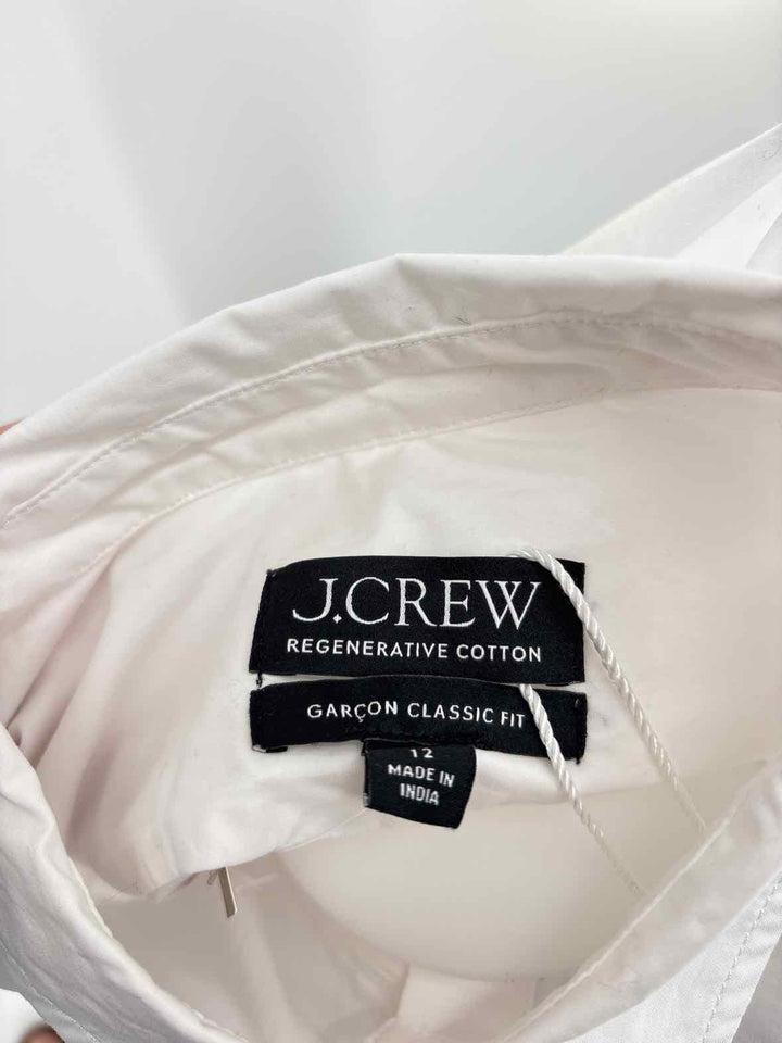 Size 12 J Crew White Shirt