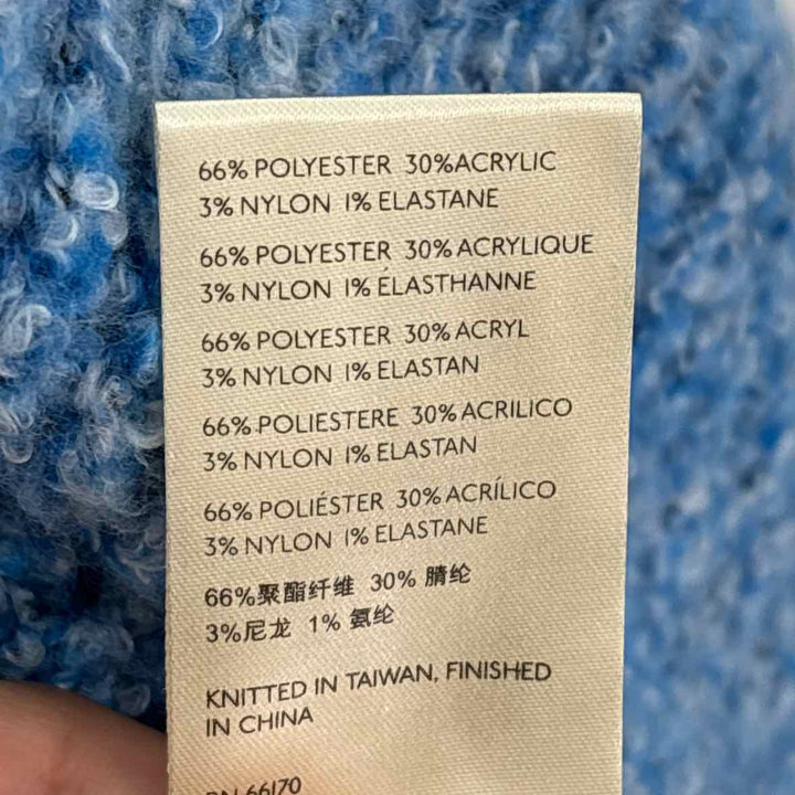 Size L FREE PEOPLE Blue Knit Sweater