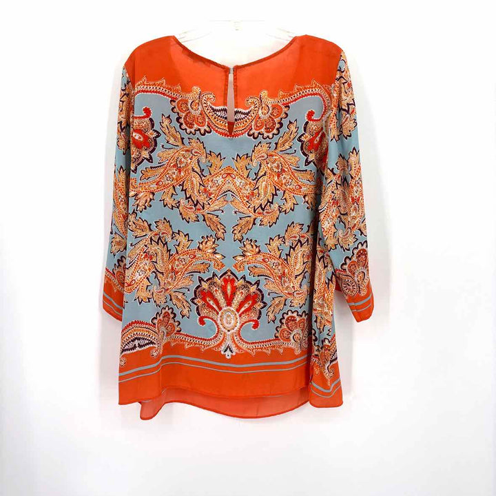 Size 2X ROSE + OLIVE Orange Shirt