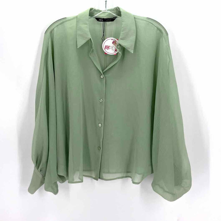 Size M ZARA Green Shirt